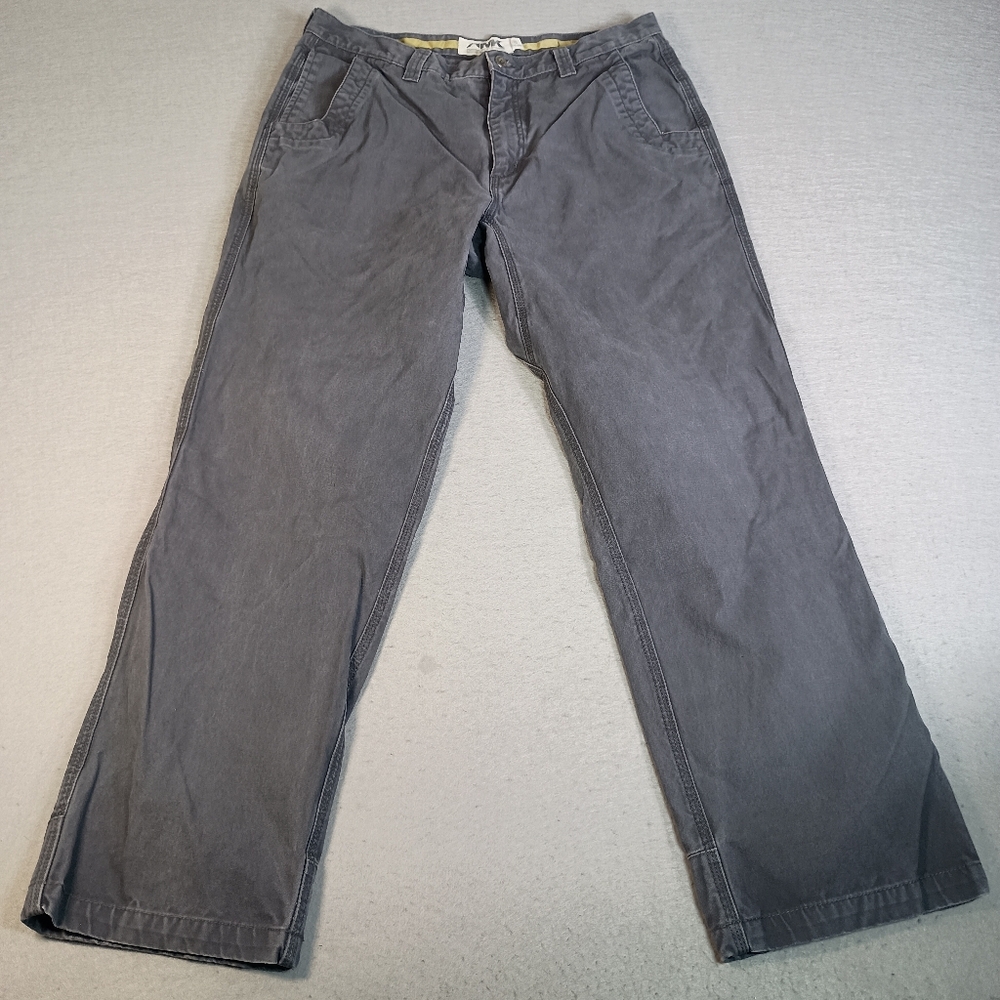 Mountain Khakis Men 36x30(Fits 35x31.5) Gray Outdoor Hiking Fishing Canvas Pants
